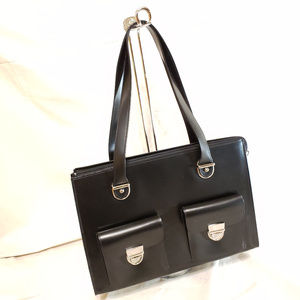 NWOT Jack Georges Computer Smooth Leather Bag